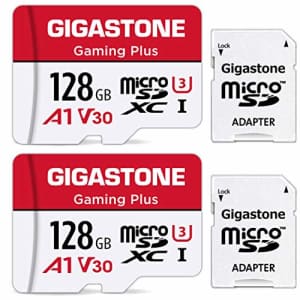 Gigastone 128GB 2-Pack Micro SD Card with Adapter, Gaming, A1, U1 C10 Class 10 100MB/s, Full HD for $38