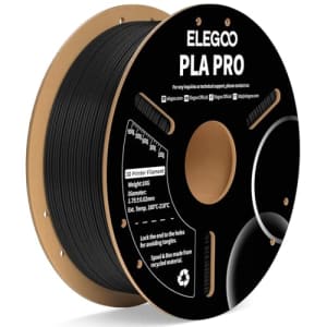 ELEGOO PLA PRO Filament 1.75mm Black 1KG, 30-250mm/s Printing Speed Improved Rigidity 3D Printer for $14 ELEGOO PLA PRO Filament 1.75mm Black 1KG, 30-250mm/s Printing Speed Improved Rigidity 3D Printer for $14