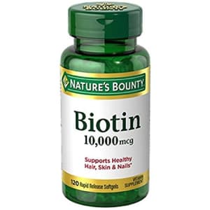 Nature's Bounty Biotin 10,000 mcg, 120 Softgels, Pack of 1 for $15 Nature's Bounty Biotin 10,000 mcg, 120 Softgels, Pack of 1 for $15