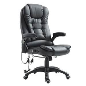 HOMCOM High Back Faux Leather Adjustable Heated Executive Massage Office Chair - Black for $265