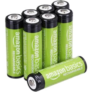 Amazon Basics AA Rechargeable Batteries 8-Pack for $16
