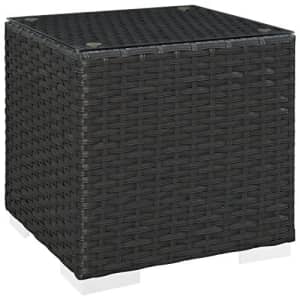 Modway Sojourn Wicker Rattan Outdoor Patio Side End Table in Chocolate for $107