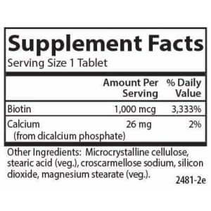Carlson Labs Carlson - Biotin, 1000 mcg, Healthy Hair, Strong Nails & Energy Production, 100 Tablets for $6 Carlson Labs Carlson - Biotin, 1000 mcg, Healthy Hair, Strong Nails & Energy Production, 100 Tablets for $6