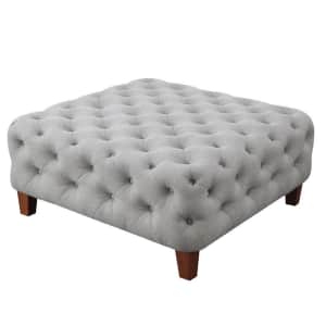 HomeFare Button Tufted Ottoman for $204 HomeFare Button Tufted Ottoman for $204