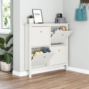 Mainstays 4-Bin Shoe Storage Cabinet for $74