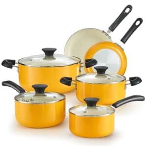 Cook N Home Pots and Pans Set Nonstick, 10-Piece Ceramic Kitchen Cookware Sets, Nonstick Cooking for $70
