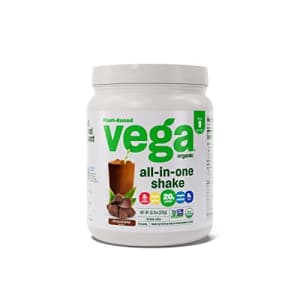 Vega Organic All-in-One Vegan Protein Powder Chocolate (9 Servings) Superfood Ingredients, Vitamins for $27