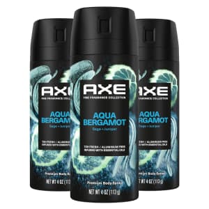 Axe Fine Fragrance Collection Premium Deodorant Body Spray 3-Pack for $11 via Sub & Save