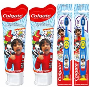 Colgate Kids Toothpaste and Toothbrush Set, Ryan's World for $13 Colgate Kids Toothpaste and Toothbrush Set, Ryan's World for $13