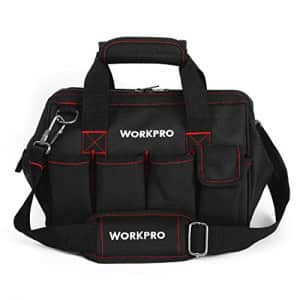 Workpro 12-inch Close Top Wide Mouth Storage Tool Bag for $17
