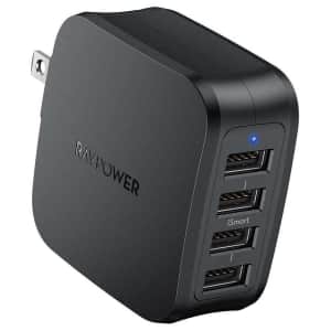 RAVPower 40W 4-Port USB Wall Charger for $8 RAVPower 40W 4-Port USB Wall Charger for $8