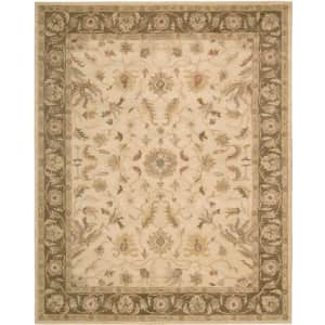 Nourison Versatile Indoor/Outdoor Ivory/White 5' x 7' Area Rug, Easy -Cleaning, Non Shedding, Bed for $53