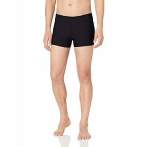 Amazon Essentials Men's Square Swim Brief, Black, Small for $24 Amazon Essentials Men's Square Swim Brief, Black, Small for $24