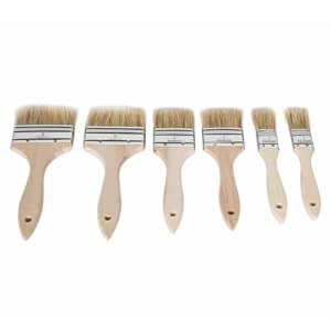 ETERNA 6Pack Chip Paint Brush 1inch 2inch 3inch Natural Bristles Wooden Handle Flat Brushes Set for for $8