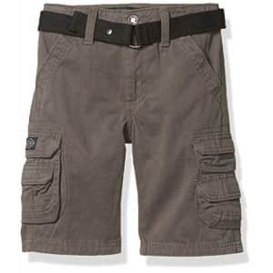 Lee Jeans Lee Boys' Little Dungarees Belted Wyoming Cargo Short, Shadow Gray, 7X Regular for $13