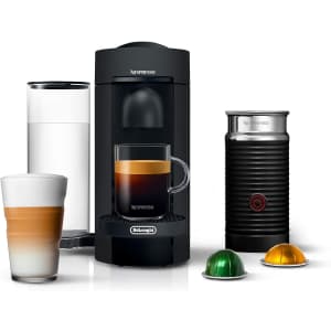 Nespresso VertuoPlus Deluxe Coffee and Espresso Machine w/ Aeroccino Milk Frother for $175