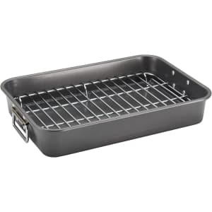 Farberware 11" x 15" Nonstick Steel Roaster w/ Flat Rack for $22 Farberware 11" x 15" Nonstick Steel Roaster w/ Flat Rack for $22