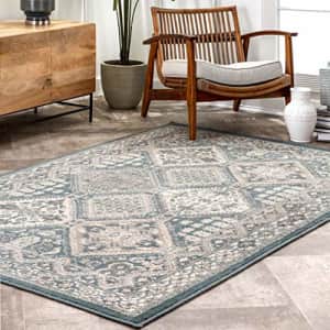 nuLOOM Becca Vintage Tile Area Rug, 3' x 5', Blue for $23 nuLOOM Becca Vintage Tile Area Rug, 3' x 5', Blue for $23