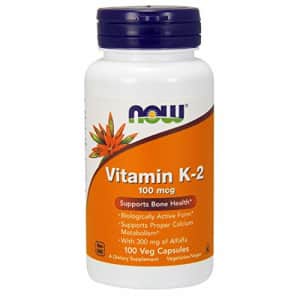 Now Foods NOW Supplements, Vitamin K-2 100 mcg, Menaquinone-4 (MK-4), Supports Bone Health, 100 Veg Capsules for $10