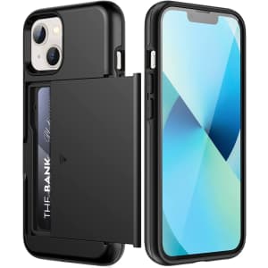 JETech Shockproof Wallet Case for iPhone 13 for $5