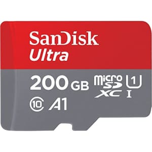 SanDisk Ultra 200GB UHS-I microSDXC Memory Card with Adapter for $27