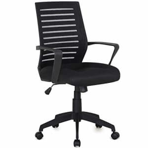 VECELO Premium Mesh Chair With 3D Surround Padded Seat Cushion For Task/Desk/Home Office Work, Black for $81
