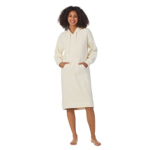 Cuddl Duds Women's Fleece Hooded Midi Lounger for $19