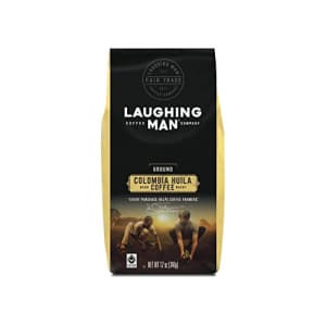Laughing Man Columbia Huila, Ground Coffee, Dark Roast, Bagged 12 oz for $14 Laughing Man Columbia Huila, Ground Coffee, Dark Roast, Bagged 12 oz for $14