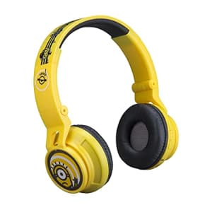 eKids Minions Kids Bluetooth Headphones, Wireless Headphones with Microphone Includes Aux Cord, for $55