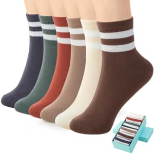 Sisosock Quarter-Crew Cotton Striped Socks From $7.49