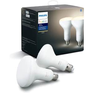 Philips Hue LED Smart Light Bulb 4-Pack for $26