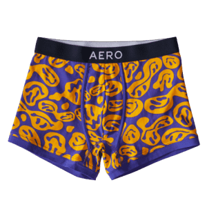 Aeropostale Men's Groovy Smiley Face Knit Trunks for $6