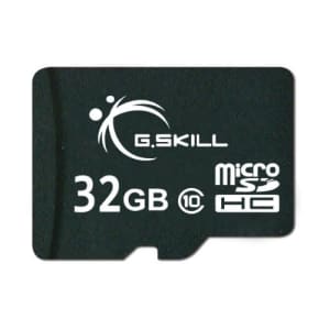 G.Skill FF-TSDG32GA-C10 32GB Class 10 microSDHC memory card w/ adapter for $17