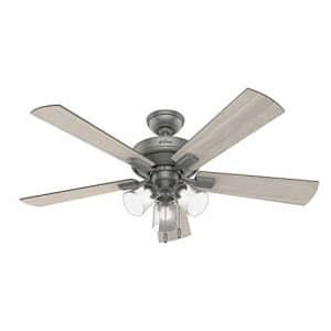 Hunter Fan Company 51019 Crestfield Indoor Ceiling Fan with LED Light and Pull Chain Control, 52", for $180