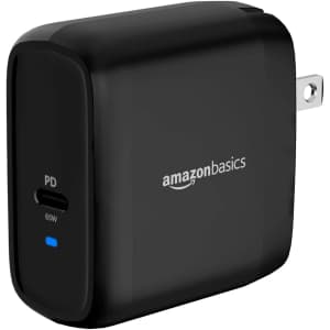 Amazon Basics 65W One-Port GaN USB-C Wall Charger for $10