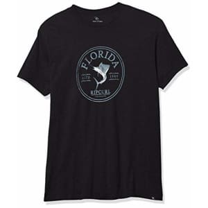 Rip Curl Men's Big Boys' SAILFISHING Premium TEE Shirt, Black, M for $16