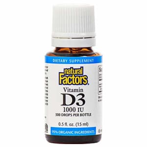 Natural Factors, Vitamin D3 Drops 1000 IU, Supports Strong Bones, Teeth and Immune Function with for $7 Natural Factors, Vitamin D3 Drops 1000 IU, Supports Strong Bones, Teeth and Immune Function with for $7