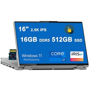 Lenovo Yoga 7i 16 2-in-1 Laptop | 16" 2.5K IPS Multi-Touch (400 nits, 100% sRGB) | 12th Gen Intel for $649