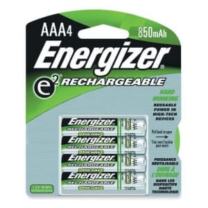 EVENH12BP4CT - Energizer e2 Rechargeable 850mAh AAA Batteries for $15