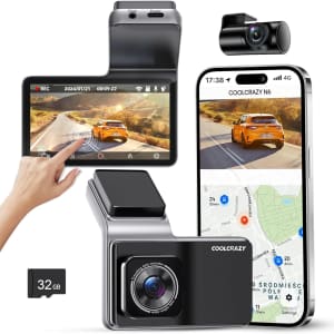 CoolCrazy N6 Dual Dash Cam for $60