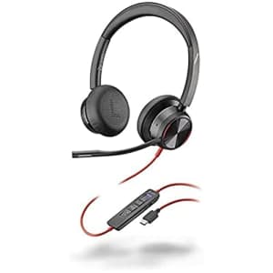 Poly - Blackwire 8225 Wired Headset with Boom Mic (Plantronics) - Dual-Ear (Stereo) Computer for $125