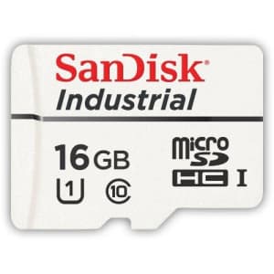 SanDisk 16GB Industrial MLC MicroSD SDHC UHS-I Class 10 SDSDQAF3-016G Bulk (25 Pack) for $7