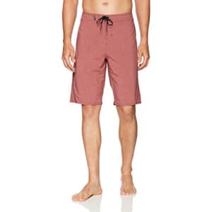 O'NEILL Men's 21 Inch Outseam Hyperfreak Stretch Swim Boardshort, Crimson/S-Seam, 28 for $15