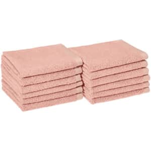 Amazon Basics Quick-Dry, Luxurious, Soft, 100% Cotton Towels, Petal Pink - Set of 12 Washcloths for $23 Amazon Basics Quick-Dry, Luxurious, Soft, 100% Cotton Towels, Petal Pink - Set of 12 Washcloths for $23