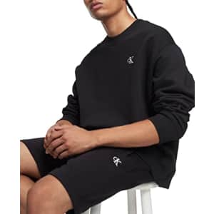Calvin Klein Men's Monogram Logo Fleece Shorts, Black Beauty, X-Large for $13