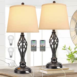 Partphoner Touch Control Table Lamp 2-Pack for $92