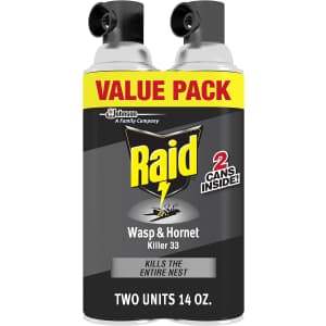 Raid Wasp & Hornet Killer 14-oz. Spray 2-Pack for $9.49 via Sub. & Save