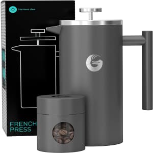 Coffee Gator French Press Coffee Maker w/ Travel Mug for $46