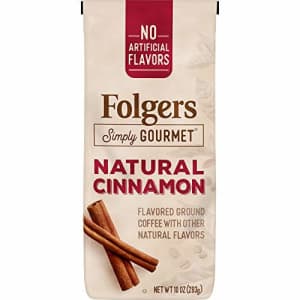 Folgers Simply Gourmet Natural Cinnamon Flavored Ground Coffee, 10 Ounces for $5 Folgers Simply Gourmet Natural Cinnamon Flavored Ground Coffee, 10 Ounces for $5