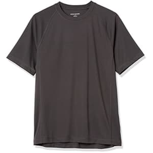 Amazon Essentials Men's Short-Sleeve Rash Guard, Silver, 4X-Large for $8